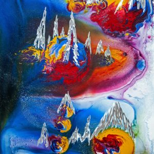 Artwork by Ingolf Kühn Valley of Colors Art-No 11004 acrylic on dibond 100x120 2018