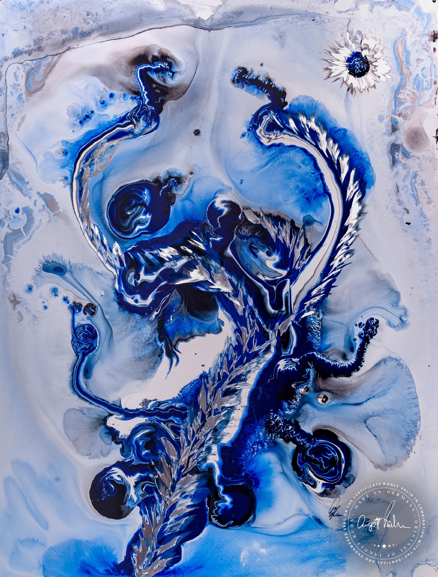 Artwork by Ingolf Kühn Sea Levithian Art-No 11029 acrylic on dibond 79x104 2018