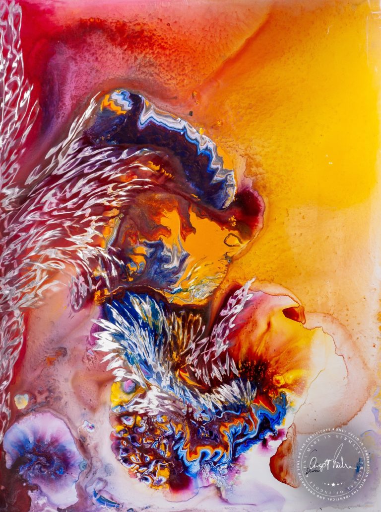 Artwork by Ingolf Kühn Coral Reef II Art-No 11034 acrylic on dibond 79x104 2018