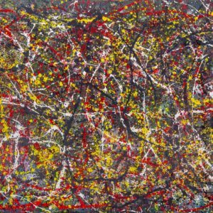 Artwork by Ingolf Colorful Chaos Art-No 11083 acrylic on dibond 315 cm x 150 cm 2018